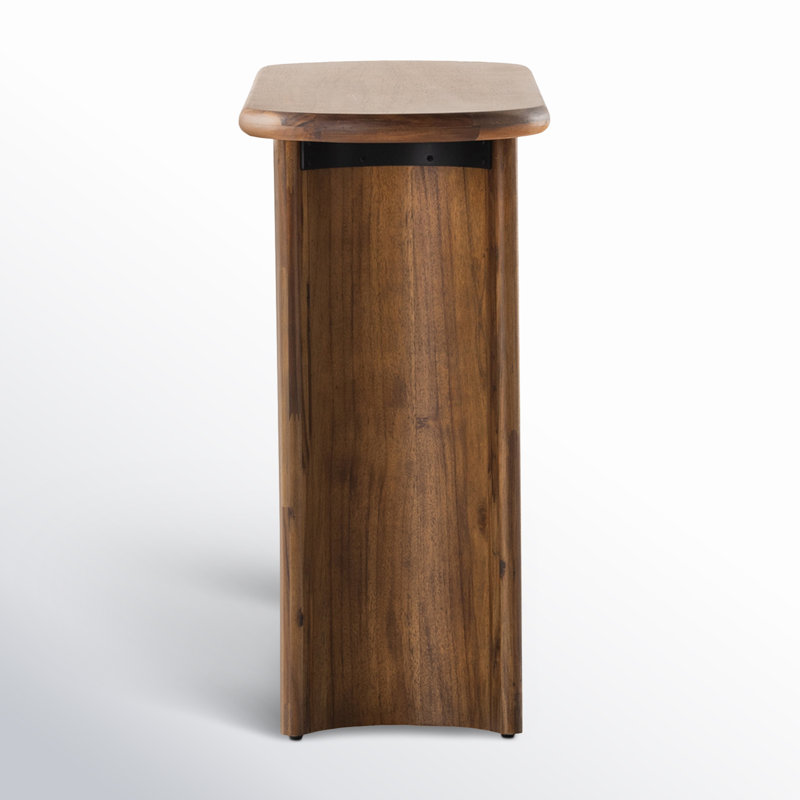 Paden 51'' W Solid Wood Console Table, Aged Black