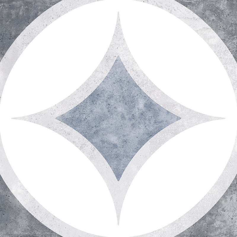 Luv Adore Blue 8-in. Encaustic Spanish/Moroccan Patterned Matte Porcelain Wall & Floor Tile