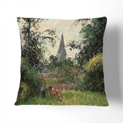 Steeple Of Bazincourt Square Throw Cushion