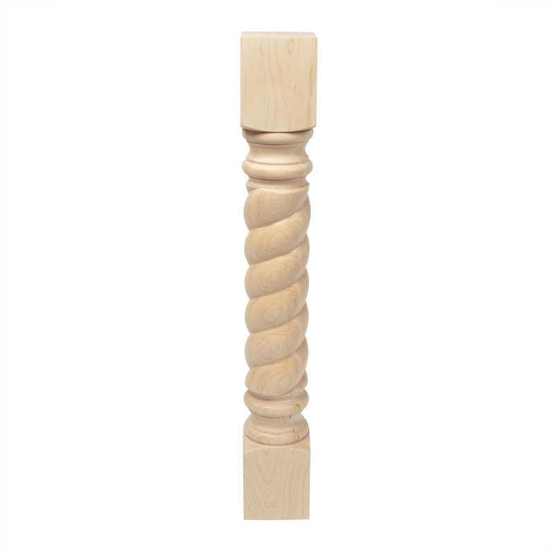 Pieds de poteau de coin Bodhid, H 35,25 po x l 5 po x P 5 po, Érable