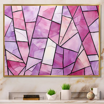 Abstrait géométrique mauve II, art mural abstrait