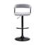 Tabouret de bar pivotant à hauteur réglable avec accoudoirs et base piédestal Demetrik-376710736-373467547