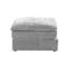 Salon moderne - Canapé modulaire en suède graphite de couleur granite 6 pièces avec coussin