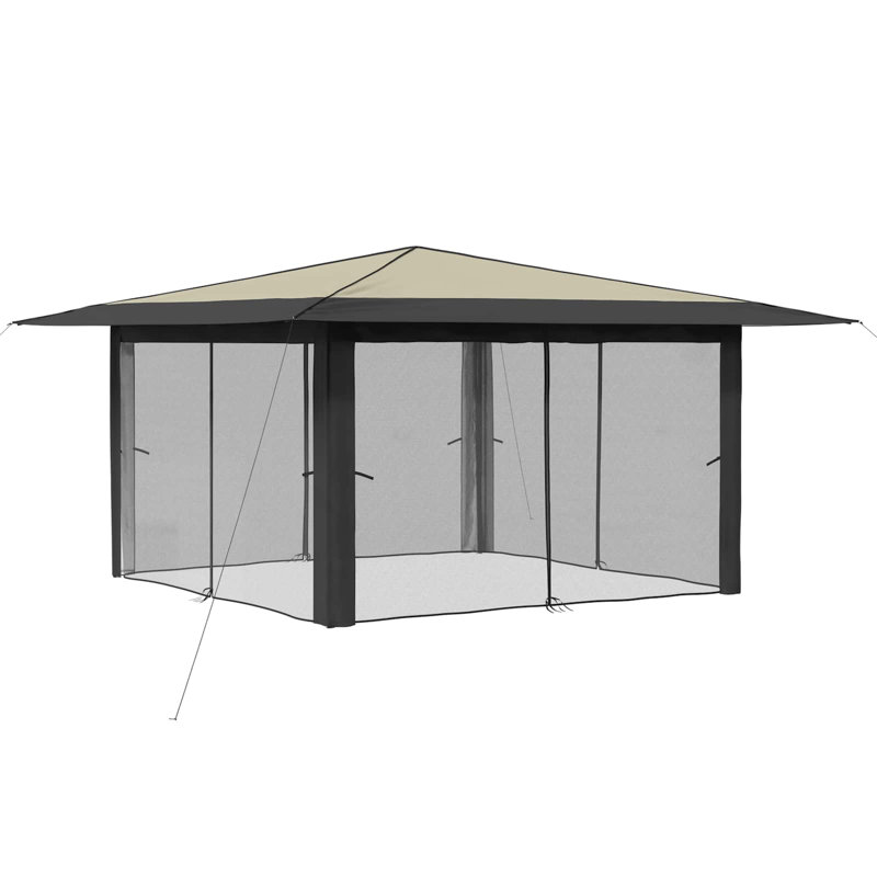 vidaXL Gazebo 210D Oxford with Silver Coating Outdoor Garden Shelter Shade Sun