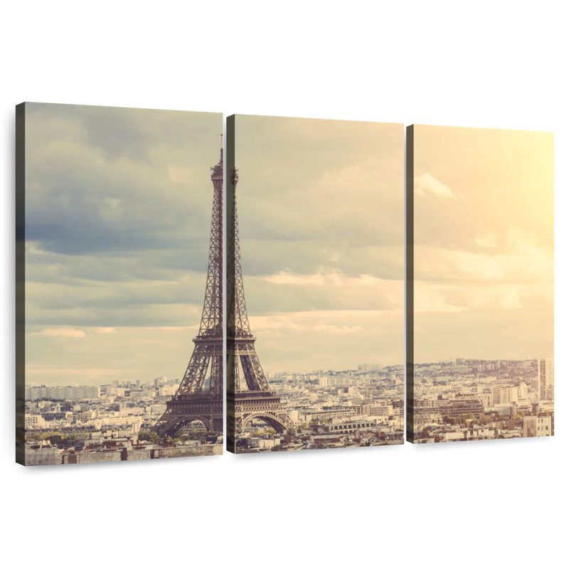 Sebbie Sepia Eiffel Tower Paris, 48" H x 74" W