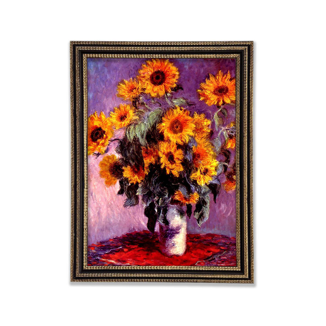 Poster Stillleben von Sonnenblumen von Claude Monet