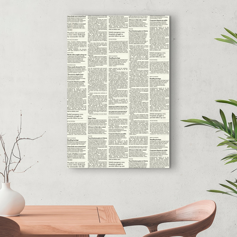 Journal - Toile rétro sépia pour décoration intérieure élégante