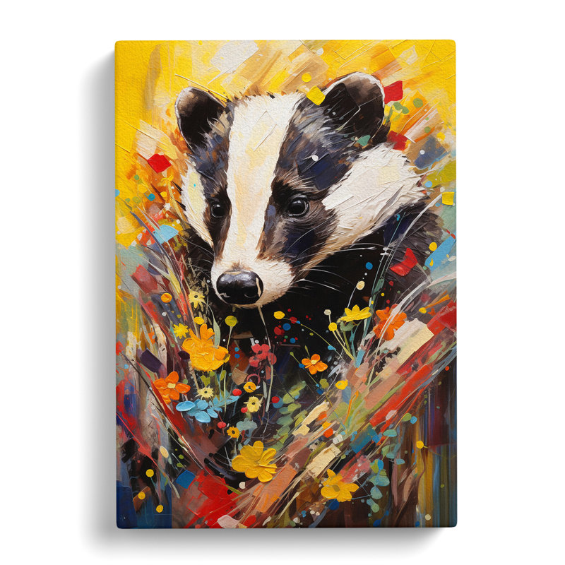 Badger Abstract No.3 - Wrapped Canvas, 60cm H x 40cm W x 3cm D
