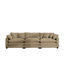 Canapé modulaire Mid-Century 3 places avec 5 coussins, design ergonomique et tissu velours côtelé pour un confort ultime-447049601