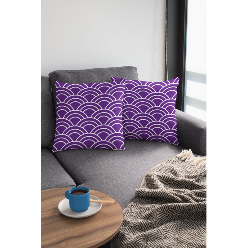 Housse de coussin Fredly, 18 po x 18 po, Mauve