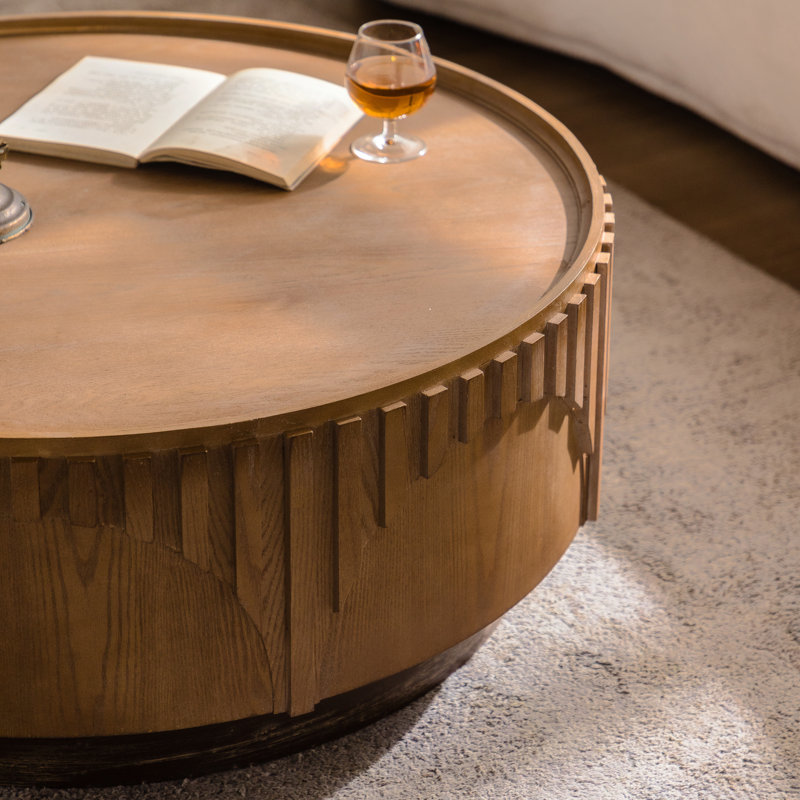 Round Wood Coffee Table