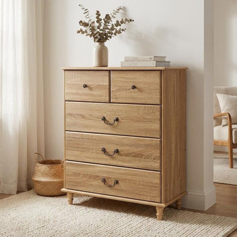 Commode à 5 tiroirs, Oak
