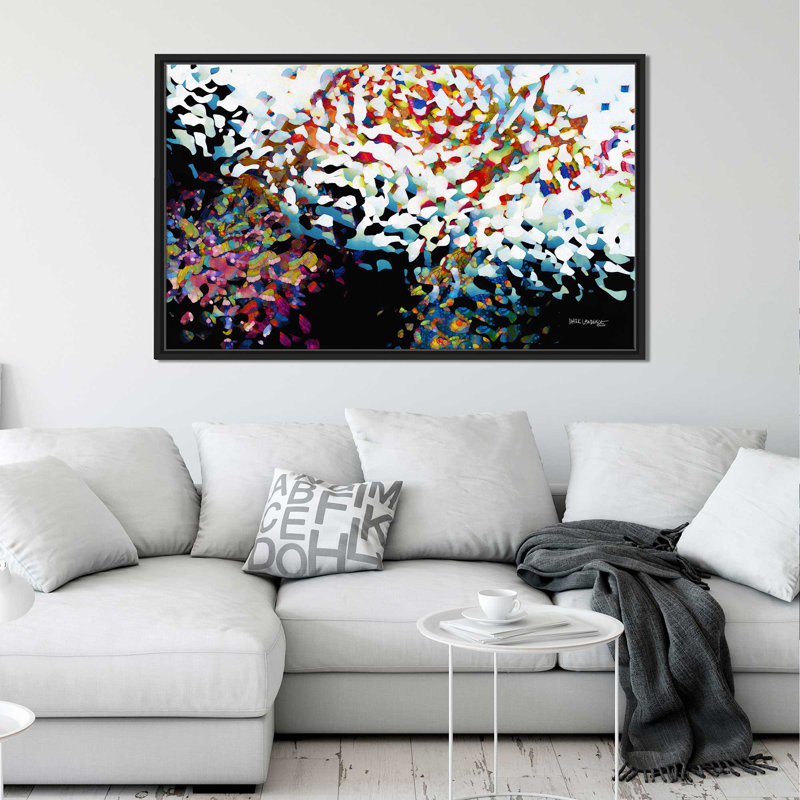 «acte 2:38. « relief », impression, H 31,5 po x l 51,5 po x P 2 po, Cadre flottant noir