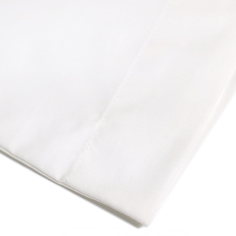 Almondsbury Plain Cotton Blend Housewife Pillowcase, White