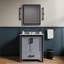 Meuble-lavabo gris foncé 30 po X 22 avec miroir de 28 po et rangement standard P P - Installation rapide