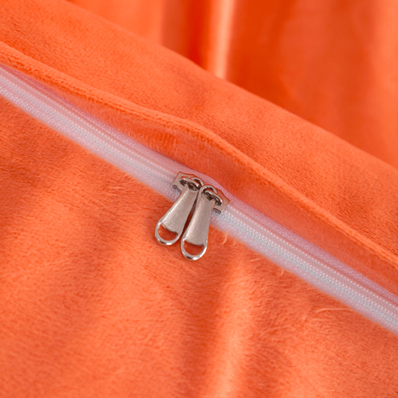 Polyester Duvet Cover, Twin Duvet Cover + 1 Standard Sham, Orange