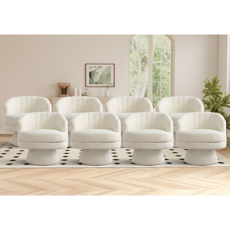 8-Piece Executive Swivel Chair Set - Professional Office Chairs With Lumbar Support