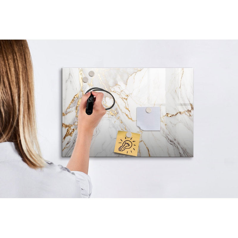 Magnetic Glass Dry Erase Board, 40cm H x 60cm W x 2cm D