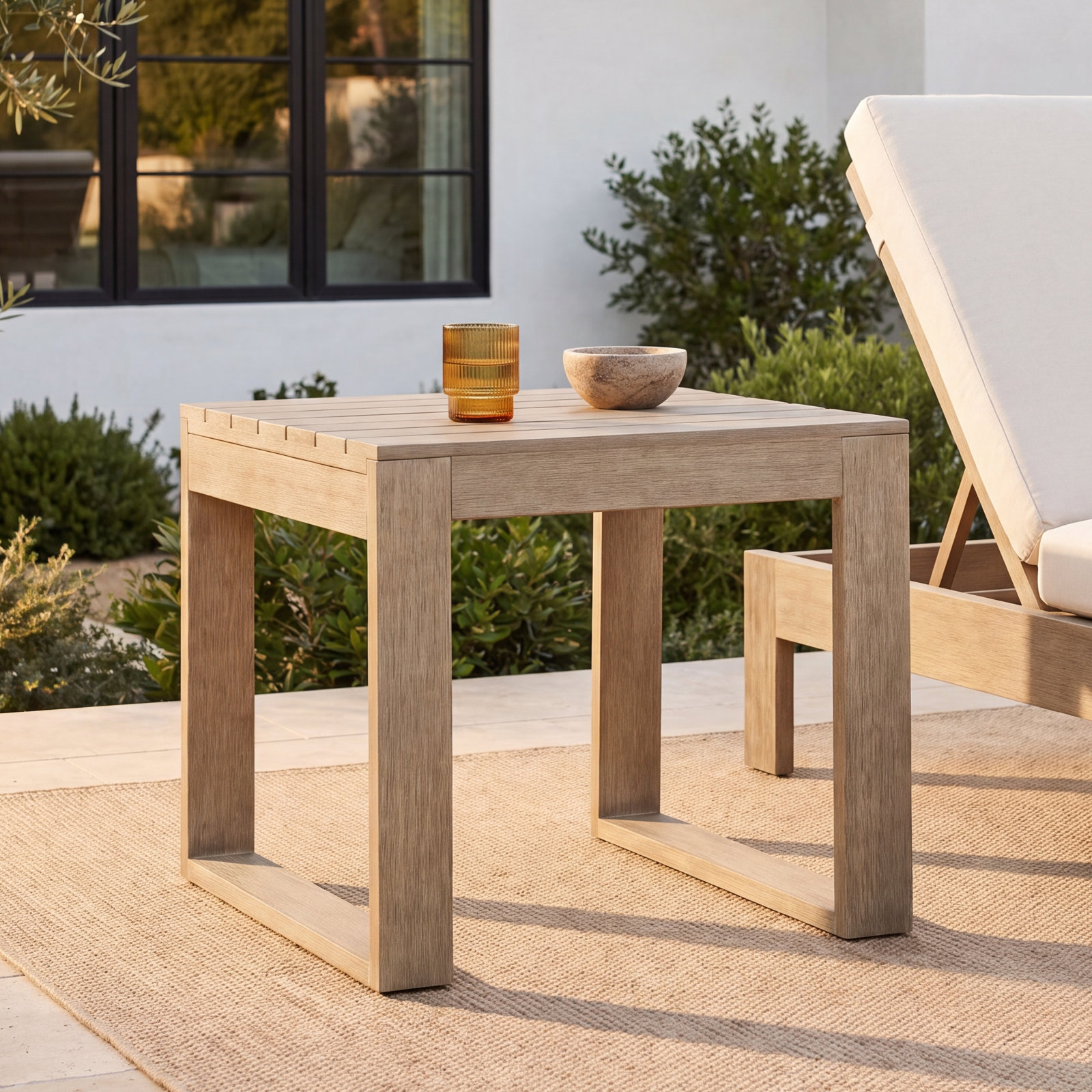 Cove 22" Eucalyptus Patio Side Table