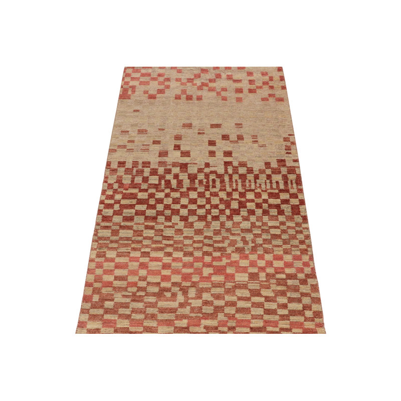 Moroccan Hand Knotted Area Rug, Rectangle 9' x 12'