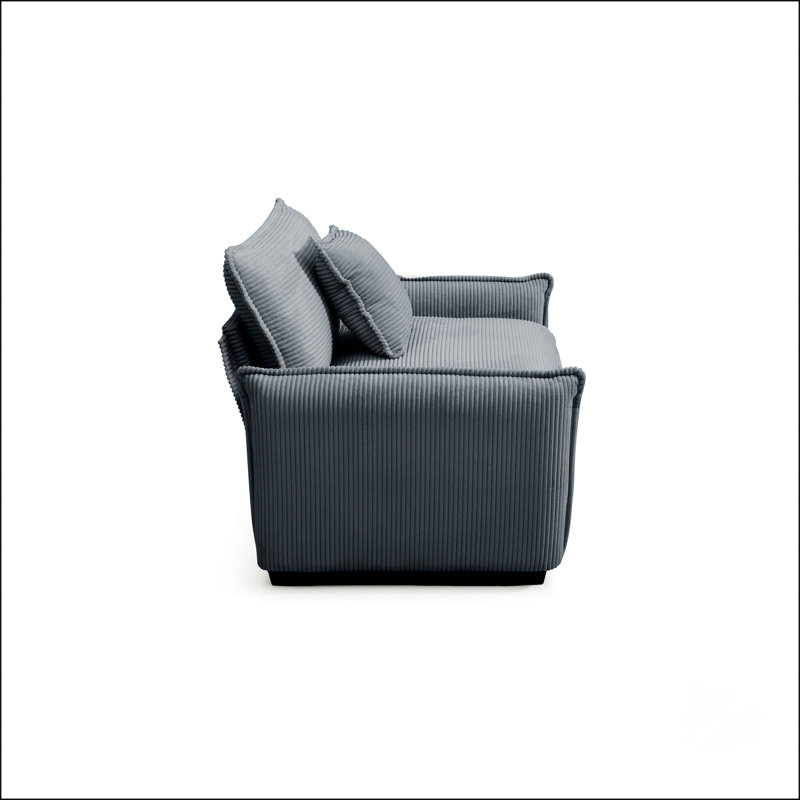 Canapé modulaire surdimensionné 3 pièces confortable, Gris