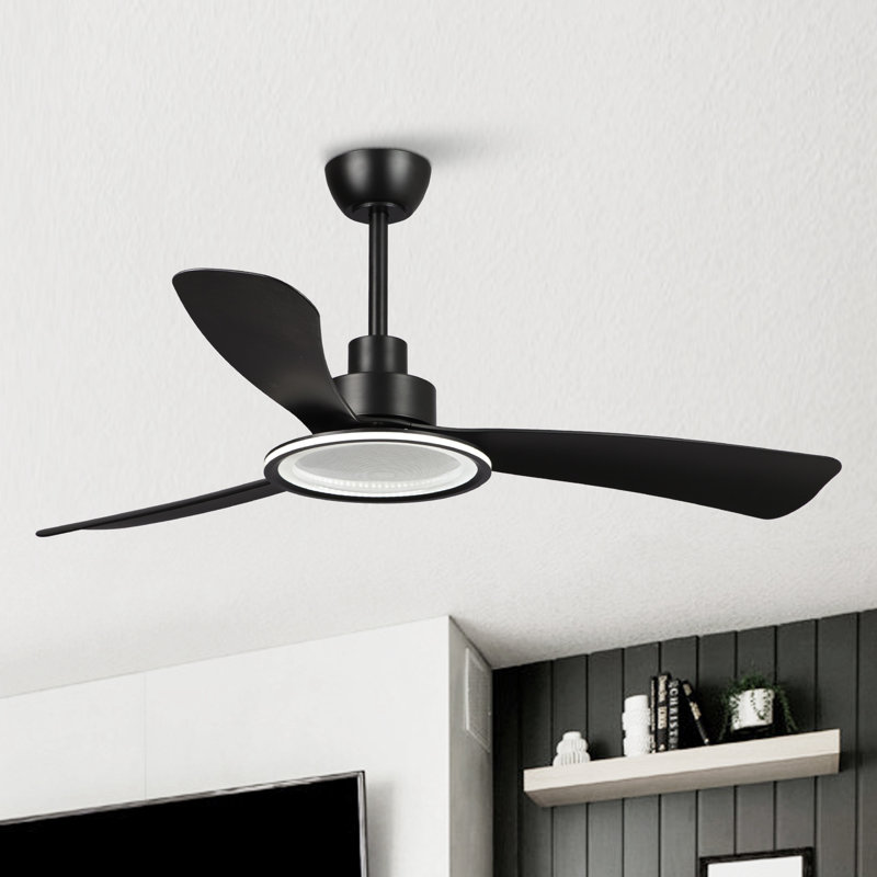 Ventilateur de plafond 52 po avec lumières DEL et télécommande Keelaghn