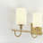 Rowley 33.88" W Steel 4-Light Dimmable Vanity Light with Drum Shades-698251347