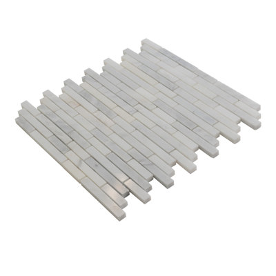 11.6" X 12" Linear Marble Mosaic Tile