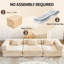 Plancher convertible monoplace à compression, chenille beige, modulaire désossé, sans assemblage, cadre de forme fixe pour lit de salle de jeux, compression, bureau-1052263903