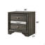 2 Drawers And 1 Jewelry Drawer Nightstand-1963442031