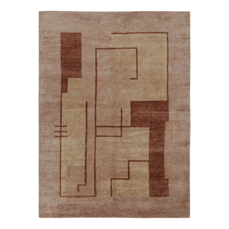 Art Deco One-of-a-Kind 6'6X9'0 Hand Knotted Area Rug