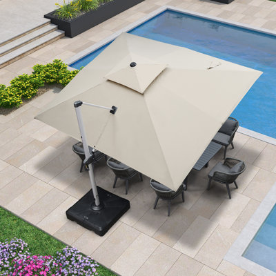 Bohusiavice Rectangular Cantilever Umbrella with Base