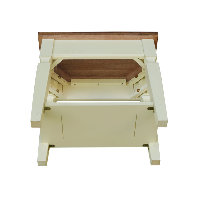Table de bout Briseno, Hickory / blanc coquille