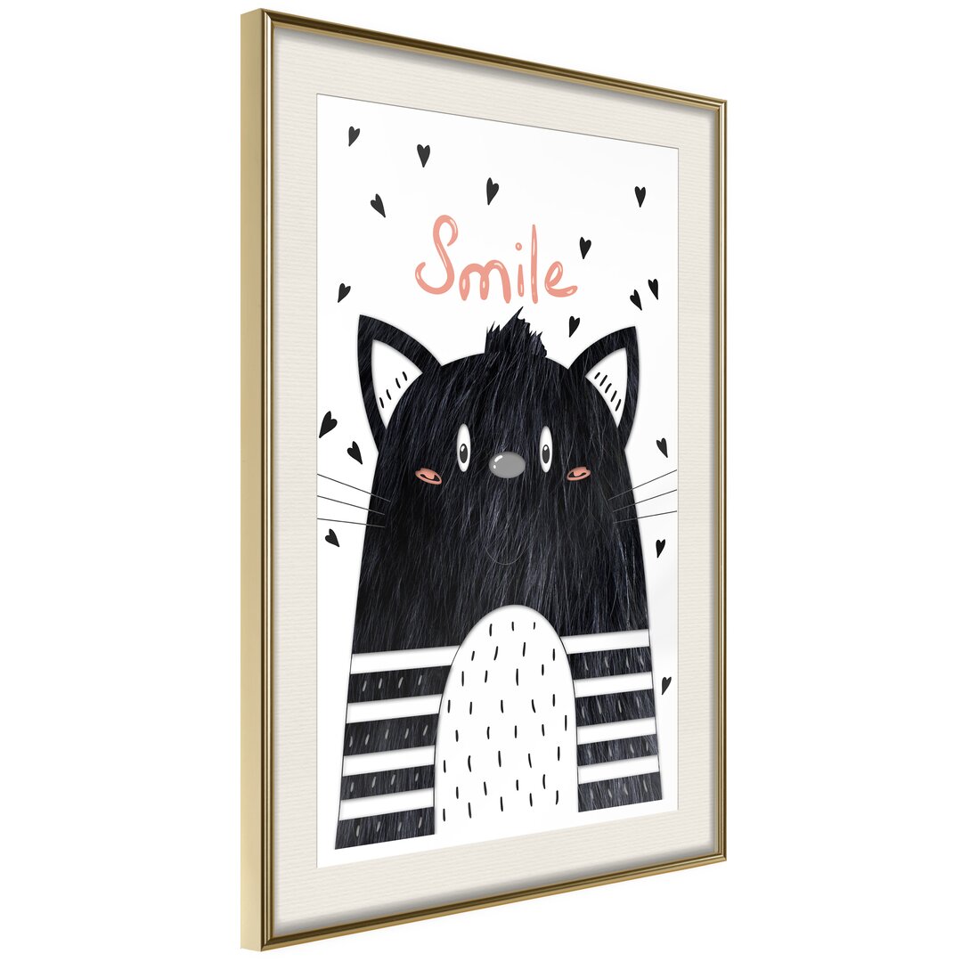 Gerahmtes Poster Cheerful Kitten