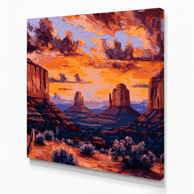 Art mural sur toile, "Southwestern", Sedona, H 32 po x l 32 po