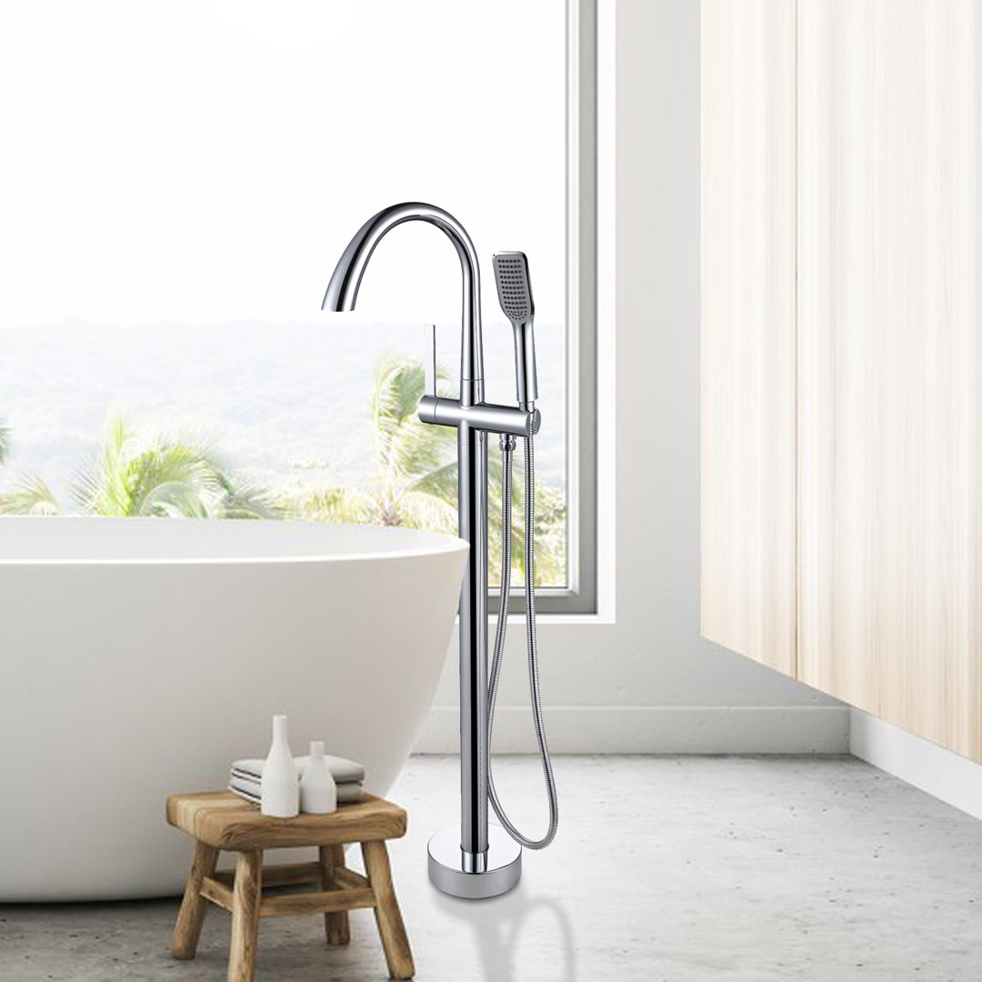 Single Handle Floor Mounted Bath Faucet HHK HOME 