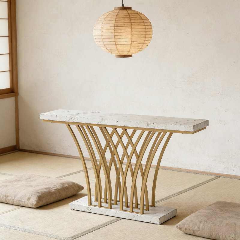 Table d'entrée de luxe, table de couloir, table console