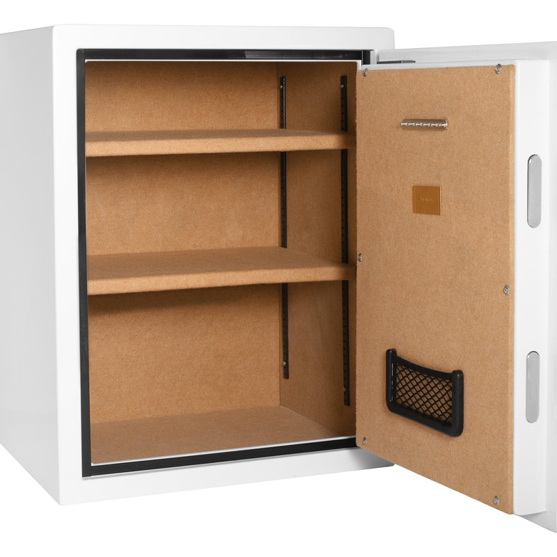 4.48 Cubic Ft Biometric Safe In White - Fire Resistance Up To 1200F For 0.5 Hour, Ample Storage Documents, Jewellery, Cash & Valuables, Advanced Fingerprint Security, Robust Steel Construction, Secure