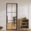 Porte intérieure en verre trempé noir avec cadre en aluminium WALPLUS 36,6 x 79,3 pouces-137898682