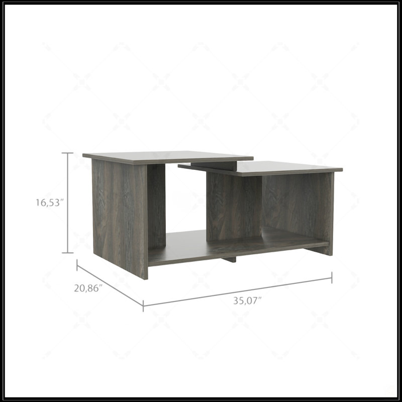 Table basse à 1 tablette, Noir