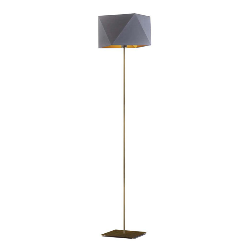 Ayaa 156cm Traditional Floor Lamp, White/Gold Inside, Grey