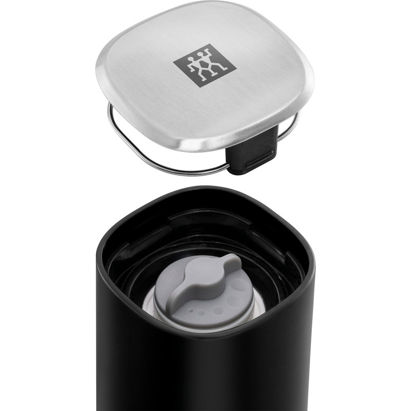 ZWILLING Spice Mill, Manual Upside-Down, Ceramic, Black