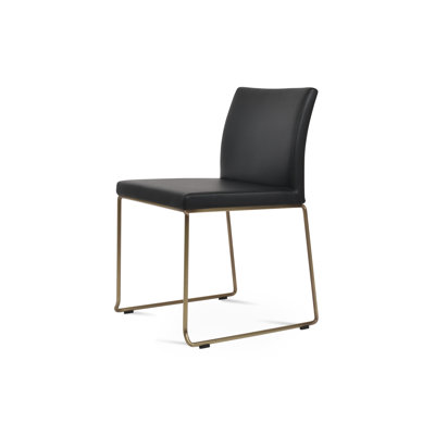 Aria Stackable Chair in Genuine Leather