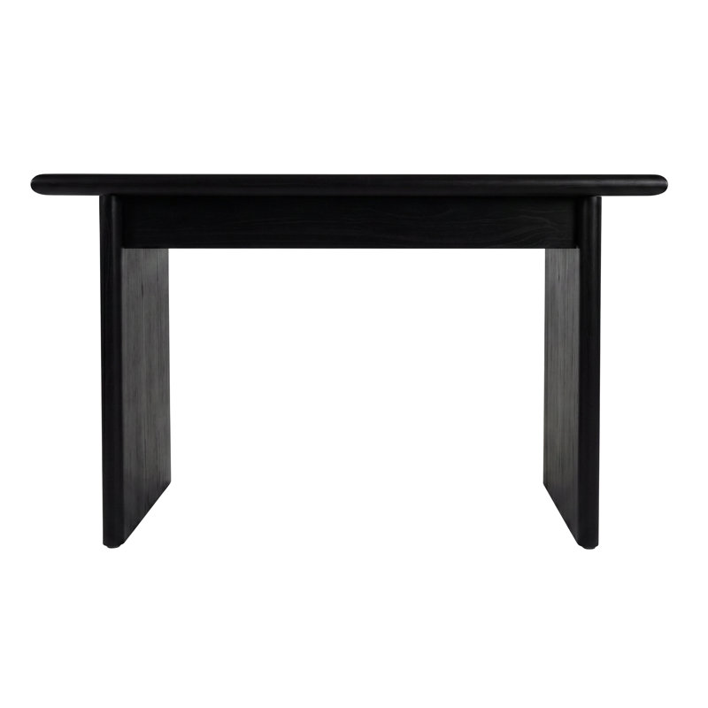 Soleil 50 po Bureau d'écriture à 1 tiroir en bois, noir, Black