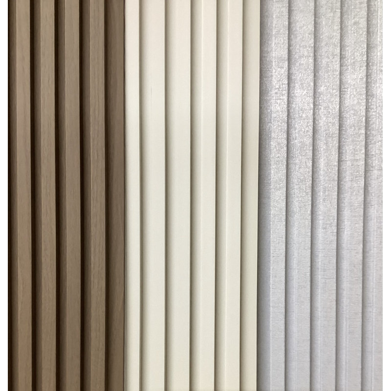 Ensemble de 2 panneaux muraux à lattes 6,7 po x 98,5 po (ensemble de 2) (10 pieds carrés), Beige