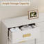 Commode moderne à 3 tiroirs pour chambre à coucher, autoportante, en MDF blanc
