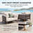 40.5'' Large Outdoor Patio Powder-coated Aluminum Armchair With 5.85'' Thick Seat Cushions Set Of 2