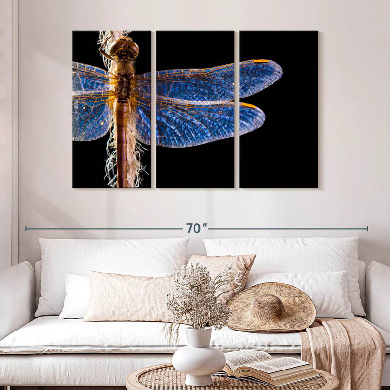 Brampt Blue Dragonfly Wings, 32" H x 50" W