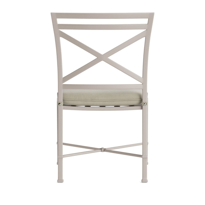 Venetian Outdoor Dining Side Chair, Dove Smooth, Fusion Charcoal, Brown