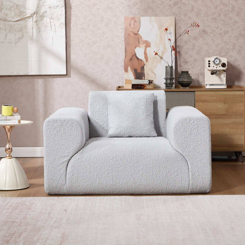 Fauteuil d'appoint 47,24 po, Gris clair
